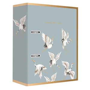 Segregator A4 2R 75mm z dźwignią Metallic Satin gold birds