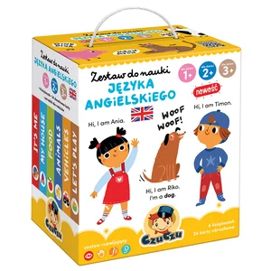 CzuCzu Zestaw do nauki języka angielskiego dla dzieci 1, 2, 3