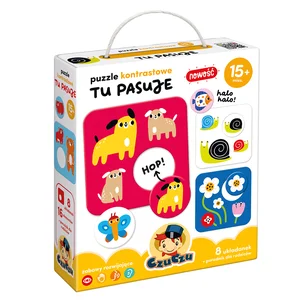 CzuCzu Puzzle kontrastowe Tu pasuje Wiek 15 mies.+