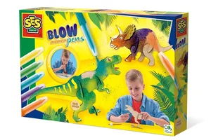 Kolorowanie za pomocą dmuchania Dinozaury