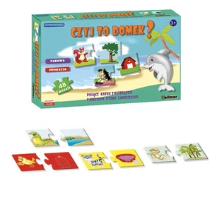 Puzzle edukacyjne 48 czyj to domek Puzzle edukacyjne 48 czyj to domek