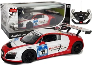Auto R/C Audi R8 LMS Rastar 1:14 biało-czerwone Auto R/C Audi R8 LMS Rastar 1:14 biało-czerwone