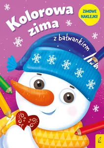 Kolorowa zima z bałwankiem Kolorowa zima z bałwankiem