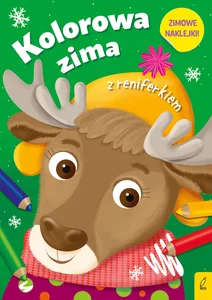 Kolorowa zima z reniferkiem Kolorowa zima z reniferkiem