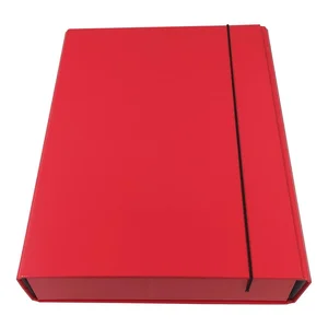 Teczka box z gumką czerwona Teczka box z gumką czerwona