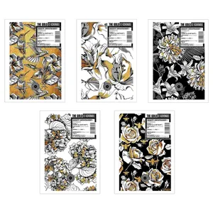 Brulion A5/96K kratka Flowers gold (5szt) Brulion A5/96K kratka Flowers gold (5szt)