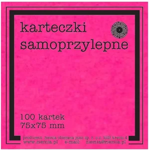 Karteczki samoprzylepne Fluo 75x75mm 100K róż
