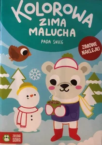 Kolorowa zima malucha Pada śnieg Kolorowa zima malucha Pada śnieg