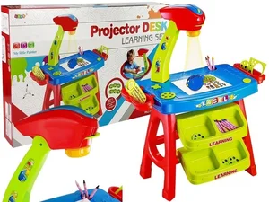 Stolik edukacyjny z projektorem niebiesko-czerwony Stolik edukacyjny z projektorem niebiesko-czerwony
