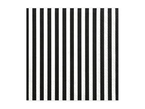 Serwetki Paski czarne 33x33cm 20szt Serwetki Paski czarne 33x33cm 20szt
