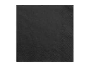 Serwetki trójwarstwowe czarne 33x33cm 20szt
