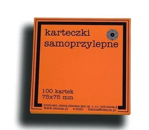Karteczki samoprzylepne Fluo 75x75mm 100K pomar. Karteczki samoprzylepne Fluo 75x75mm 100K pomar.