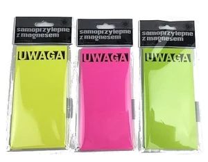 Karteczki elektrostatyczne 75x75mm 100K Uwaga MIX Karteczki elektrostatyczne 75x75mm 100K Uwaga MIX