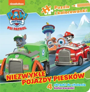 Psi Patrol Puzzle i kolorowanki Niezwykłe pojazdy piesków