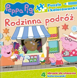 Peppa Pig Puzzle i kolorowanki Rodzinna podróż