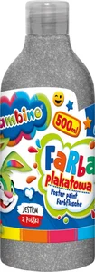 Farba plakatowa 500ml BAMBINO w butelce srebrna Farba plakatowa 500ml BAMBINO w butelce srebrna