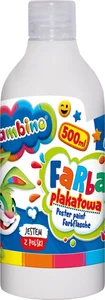 Farba plakatowa 500ml BAMBINO w butelce biała Farba plakatowa 500ml BAMBINO w butelce biała