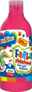 Farba plakatowa 500ml BAMBINO w butelce różowa Farba plakatowa 500ml BAMBINO w butelce różowa