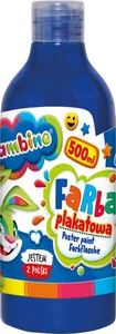 Farba plakatowa 500ml BAMBINO w butelce niebieska Farba plakatowa 500ml BAMBINO w butelce niebieska