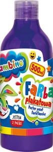 Farba plakatowa 500ml BAMBINO w butelce fioletowa Farba plakatowa 500ml BAMBINO w butelce fioletowa
