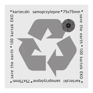 Karteczki samoprzylepne eko 75x75mm 100K białe Karteczki samoprzylepne eko 75x75mm 100K białe