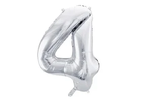 Balon foliowy 4 86cm srebrny