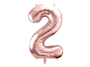 Balon foliowy 2 86cm różowe złoto Balon foliowy 2 86cm różowe złoto