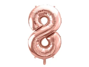 Balon foliowy 8 86cm różowe złoto Balon foliowy 8 86cm różowe złoto