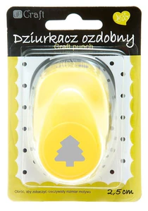 Dziurkacz ozdobny Jodła 2,5cm mix