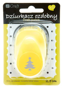 Dziurkacz ozdobny Choinka 2,5cm mix