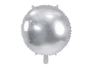 Balon foliowy okrągły Pastylka 59cm srebrny