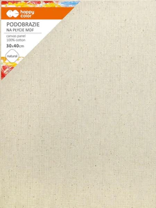 Podobrazie bawełniane naturalne 30x40 impregnowane MDF Happy Color
