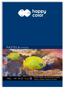 Blok do pasteli A5 24 ark. 3 kolory 160g Happy Color