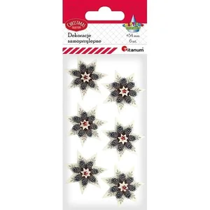 Dekoracje samoprzylepne papierowo-foliowe 3D 6szt Dekoracje samoprzylepne papierowo-foliowe 3D 6szt