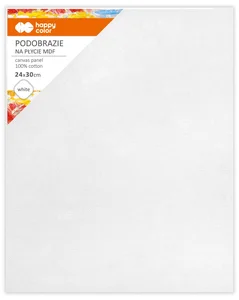 Podobrazie bawełniane białe 24x30 impregnowane MDF Happy Color Podobrazie bawełniane białe 24x30 impregnowane MDF Happy Color