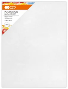 Podobrazie bawełniane białe 30x40 impregnowane MDF Happy Color