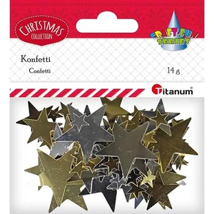 Konfetti Gwiazdki 14g złote, srebrne Konfetti Gwiazdki 14g złote, srebrne