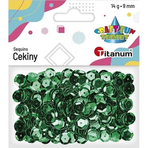 Cekiny okrągłe 9mm metaliczne zielone 14g Cekiny okrągłe 9mm metaliczne zielone 14g