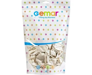 Balony metaliczne perłowo białe 33cm 50szt Balony metaliczne perłowo białe 33cm 50szt