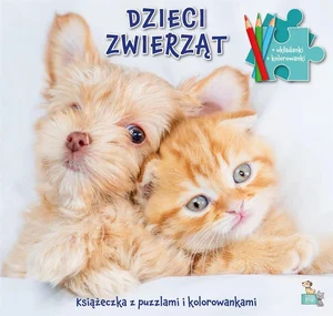 Książeczka z puzzlami Dzieci zwierząt Książeczka z puzzlami Dzieci zwierząt