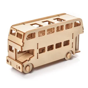 Little Story Drewniane Puzzle Model 3D - Autobus D002 - Autobus