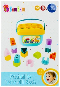 Zabawka edukacyjna sorter klocki 2w1