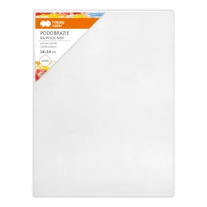 Podobrazie bawełniane białe 18x24 impregnowane MDF Happy Color