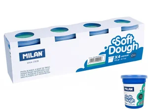 Ciastolina Milan basic 4 słoiczki x 116 g turkusowa Ciastolina Milan basic 4 słoiczki x 116 g turkusowa