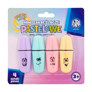 Zakreślacz mini pastelowy 4 kolory Zakreślacz mini pastelowy 4 kolory