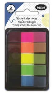 Karteczki indeksujące znaczniki 1,2x4,4cm 5 kolorów Karteczki indeksujące znaczniki 1,2x4,4cm 5 kolorów