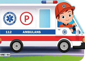 Kolorowanka ambulans książeczka z wykrojnika
