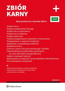 Zbiór karny Kodeks karny. Kodeks postępowania karnego. Kodeks karny wykonawczy. Kodeks wykroczeń. Kodeks postępowania w sprawach o wykroczenia. Kodeks karny skarbowy. Opłaty w sprawach karnych. Postępowanie w sprawach nieletnich. Prawo karne