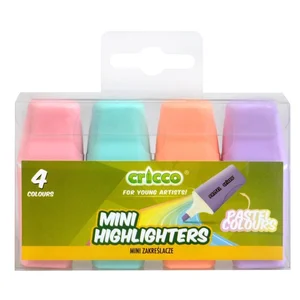 Zakreślacze mini pastel 4 kolory CRICCO Zakreślacze mini pastel 4 kolory CRICCO
