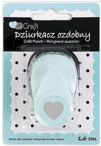 Dziurkacz ozdobny Serce falbanka 1,6cm mix Dziurkacz ozdobny Serce falbanka 1,6cm mix